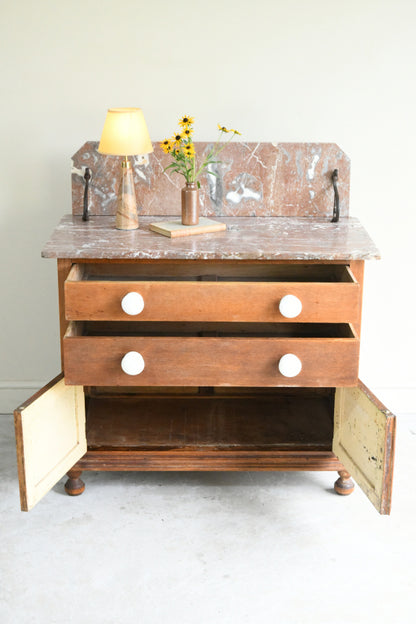 Oak & Marble Washstand