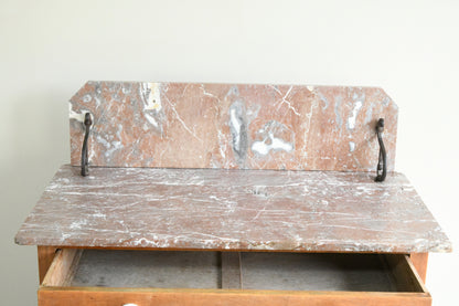 Oak & Marble Washstand