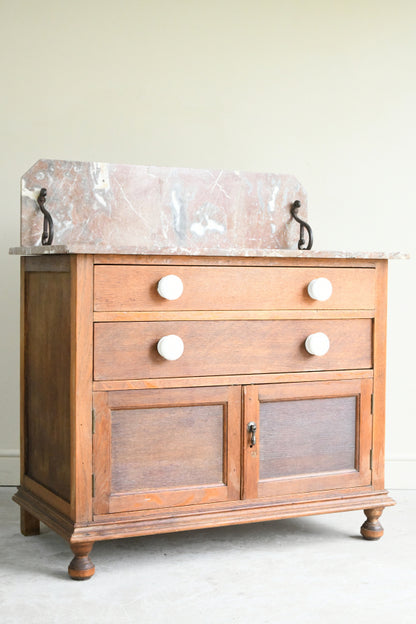 Oak & Marble Washstand
