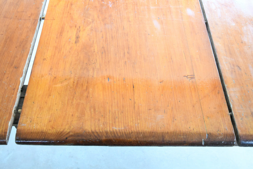 Victorian Pine & Mahogany Extending Dining Table