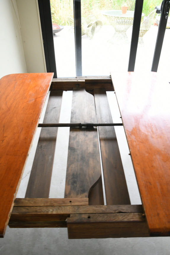 Victorian Pine & Mahogany Extending Dining Table