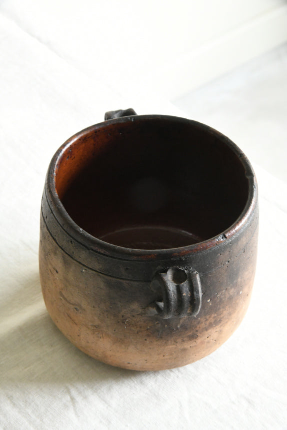 Antique French Vallauris Earthenware Cooking Pot