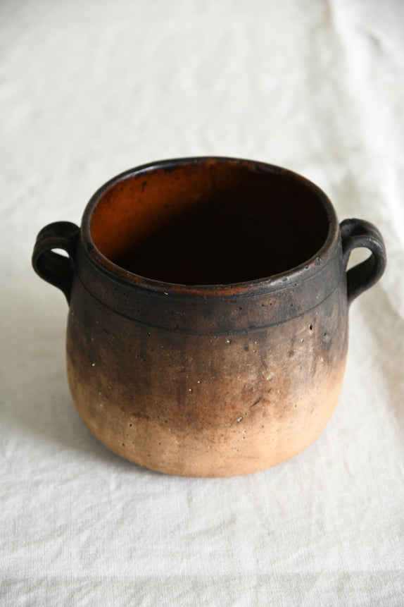 Antique French Vallauris Earthenware Cooking Pot