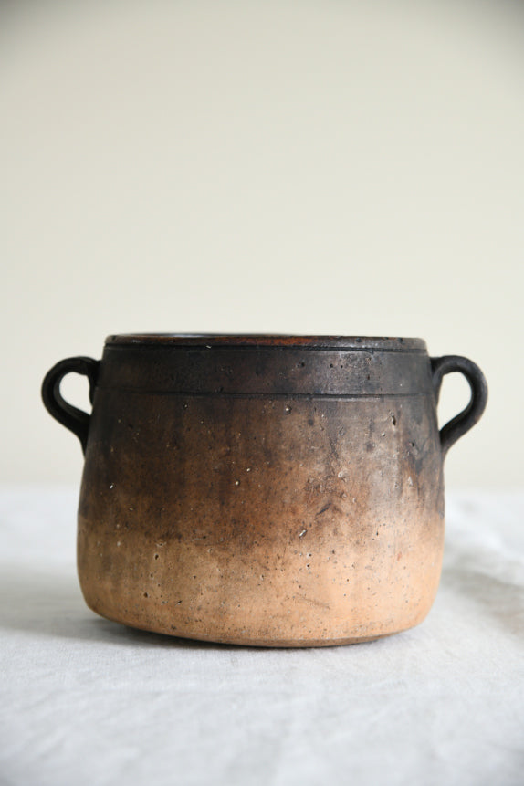 Antique French Vallauris Earthenware Cooking Pot