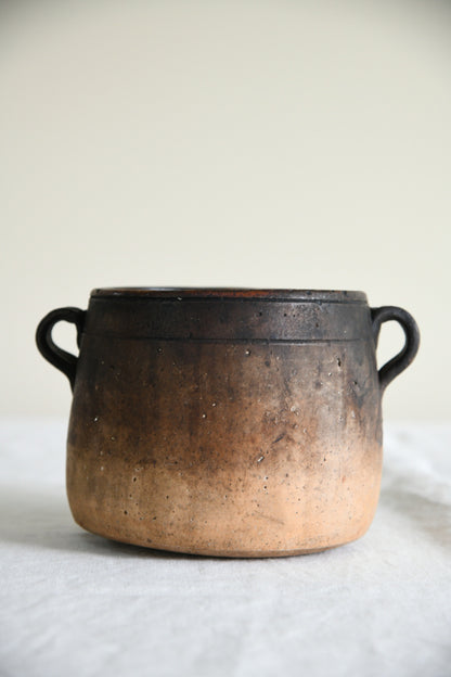 Antique French Vallauris Earthenware Cooking Pot