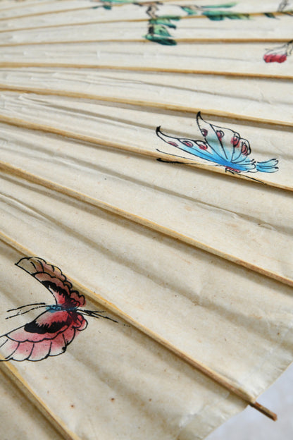 Vintage Chinese Paper & Bamboo Parasol
