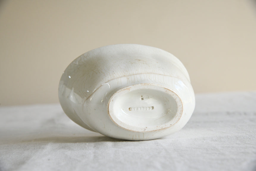 4 Vintage White Ceramic Jelly Blancmange Moulds