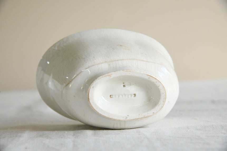 4 Vintage White Ceramic Jelly Blancmange Moulds