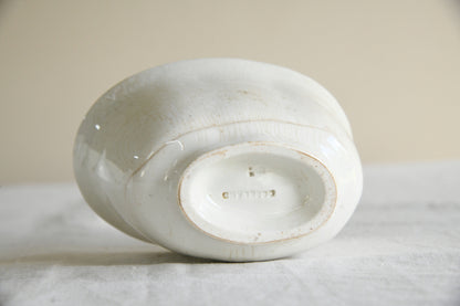 4 Vintage White Ceramic Jelly Blancmange Moulds