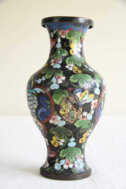 Oriental Brass Enamelled Vase