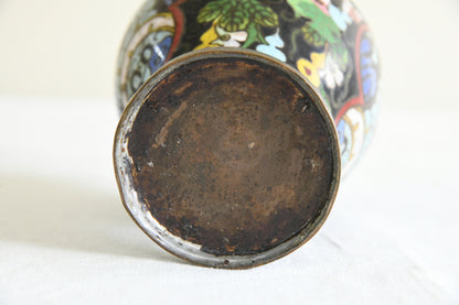 Oriental Brass Enamelled Vase