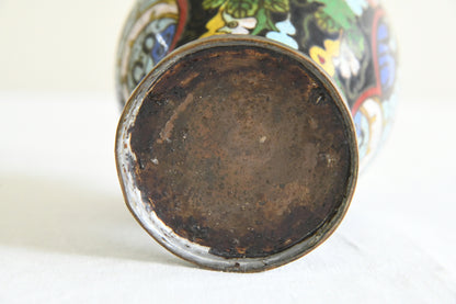 Oriental Brass Enamelled Vase