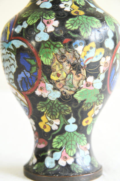 Oriental Brass Enamelled Vase