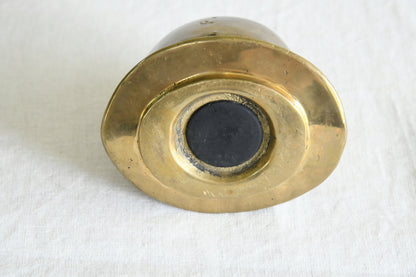 Vintage Solid Brass Police Helmet Money Box