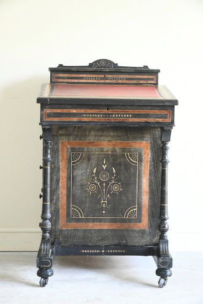 Victorian Ebonised Davenport