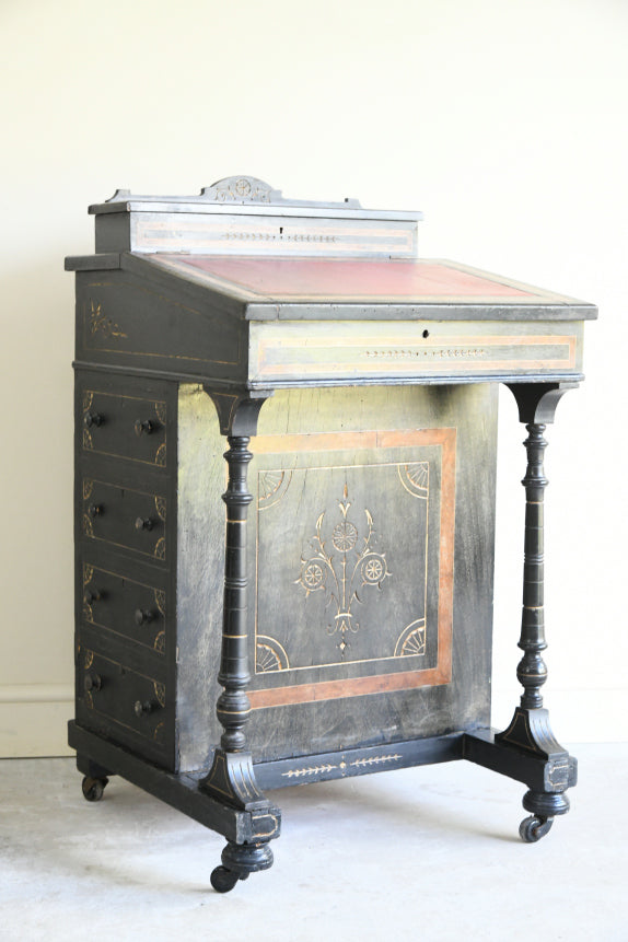 Victorian Ebonised Davenport