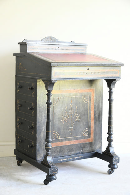 Victorian Ebonised Davenport