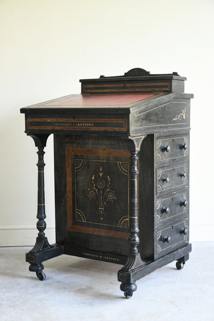 Victorian Ebonised Davenport