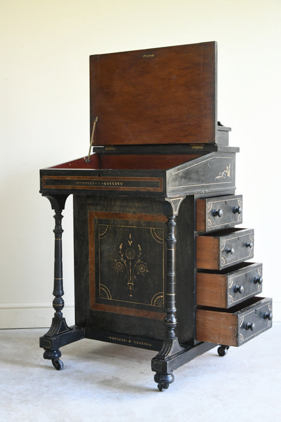Victorian Ebonised Davenport