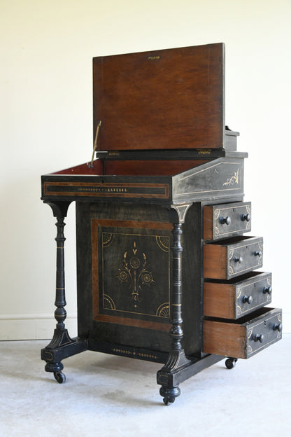 Victorian Ebonised Davenport