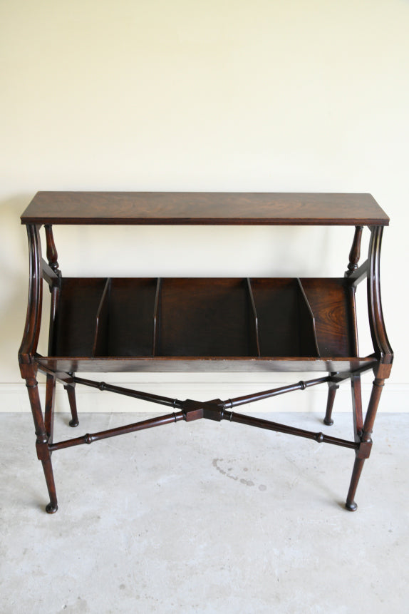 Antique Late 19th Century Mahogany Library Book Trough
