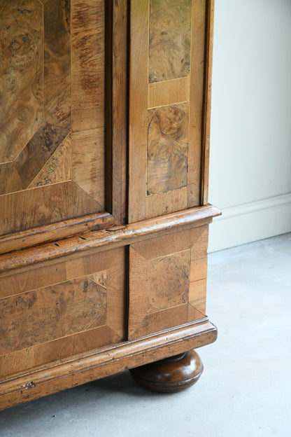 19th Century Continental Inlaid Walnut Cupboard