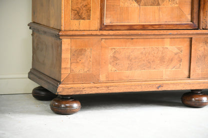 19th Century Continental Inlaid Walnut Cupboard