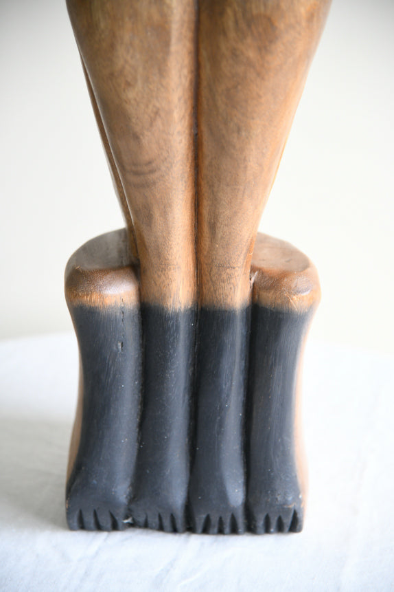 Large Decorative Wooden Cat