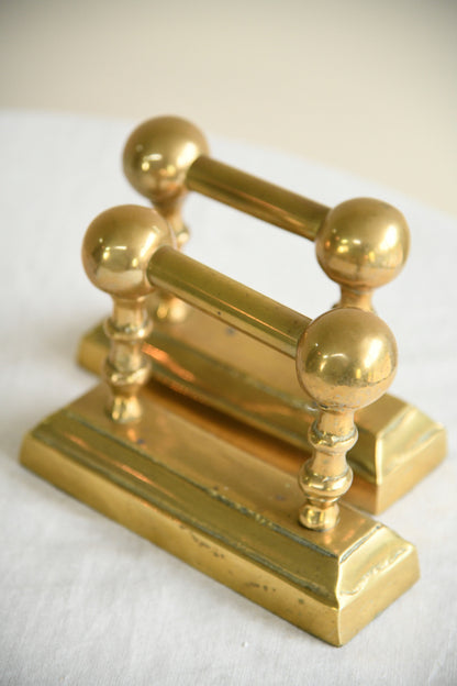 Pair Brass Fire Dogs