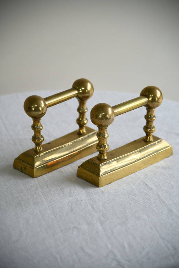 Pair Brass Fire Dogs