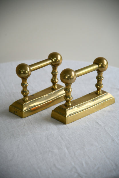 Pair Brass Fire Dogs