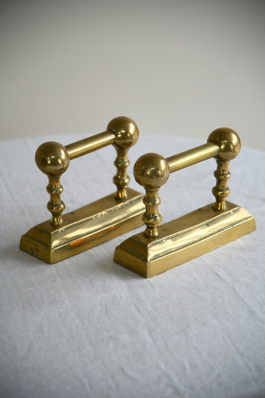 Pair Brass Fire Dogs
