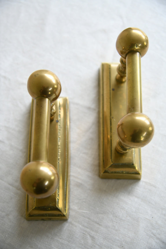 Pair Brass Fire Dogs