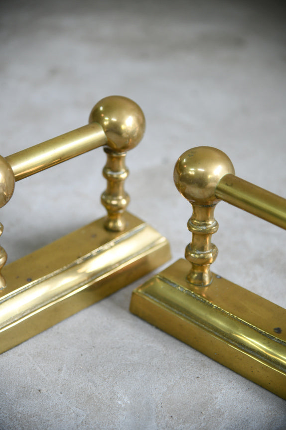 Pair Brass Fire Dogs