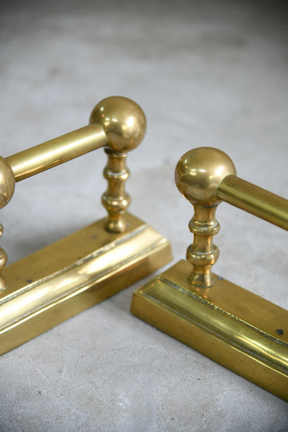 Pair Brass Fire Dogs
