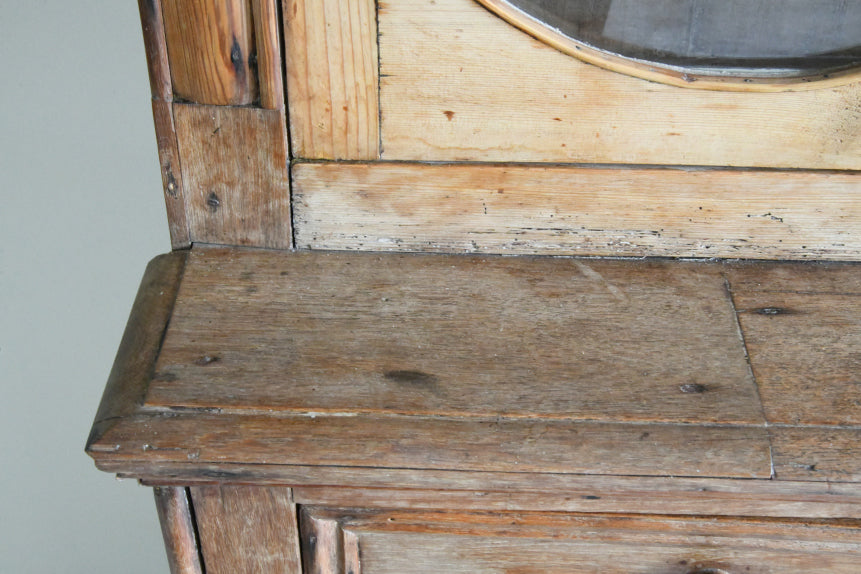 Antique Pine & Mahogany Glazed Dresser