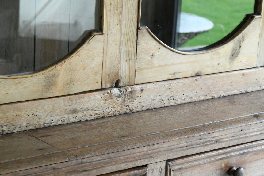 Antique Pine & Mahogany Glazed Dresser