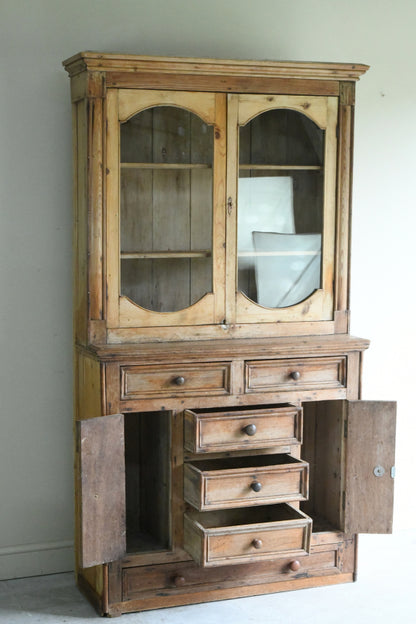 Antique Pine & Mahogany Glazed Dresser