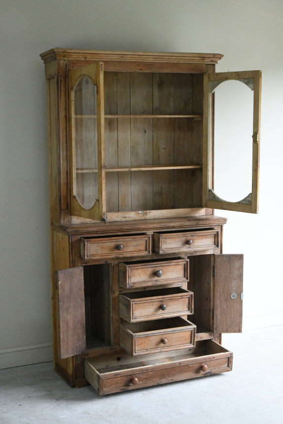 Antique Pine & Mahogany Glazed Dresser