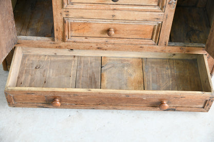 Antique Pine & Mahogany Glazed Dresser
