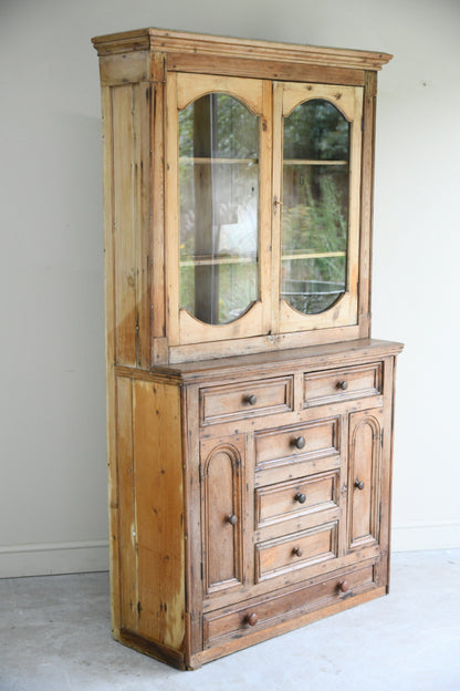 Antique Pine & Mahogany Glazed Dresser