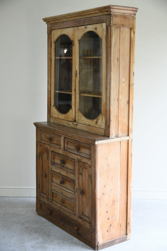 Antique Pine & Mahogany Glazed Dresser