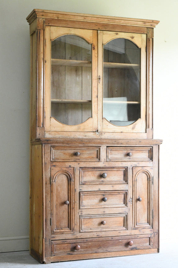 Antique Pine & Mahogany Glazed Dresser