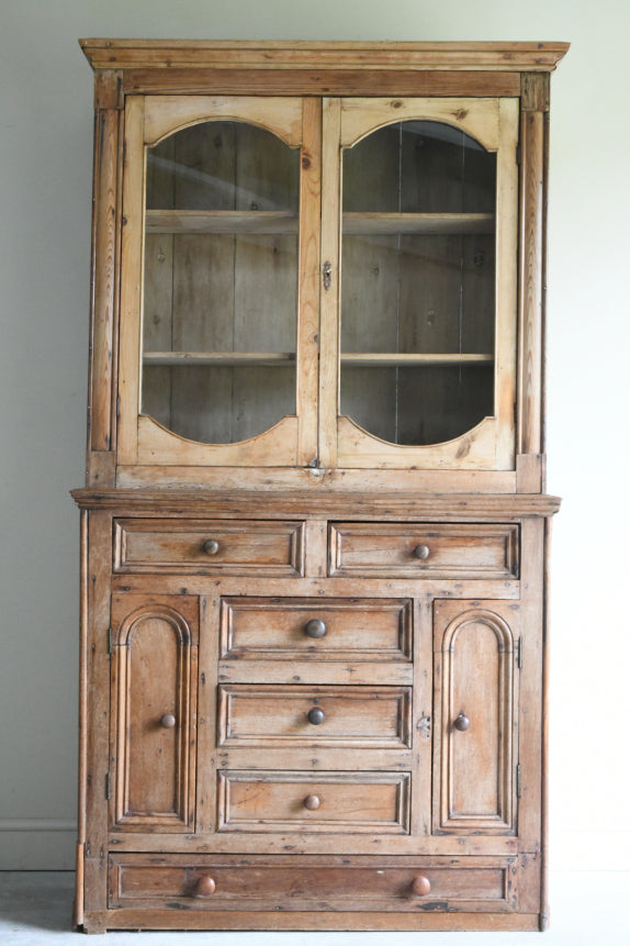 Antique Pine & Mahogany Glazed Dresser