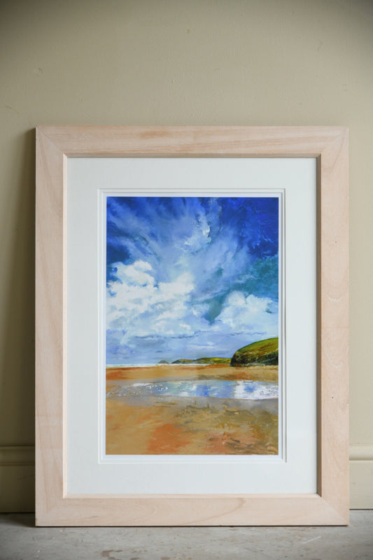 Sarah Eddy - Clouds Perranporth Framed Print