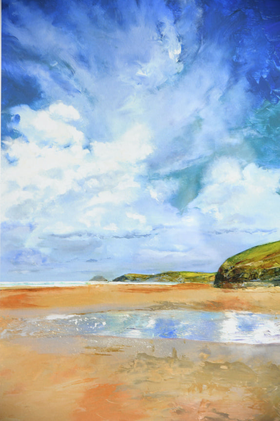 Sarah Eddy - Clouds Perranporth Framed Print