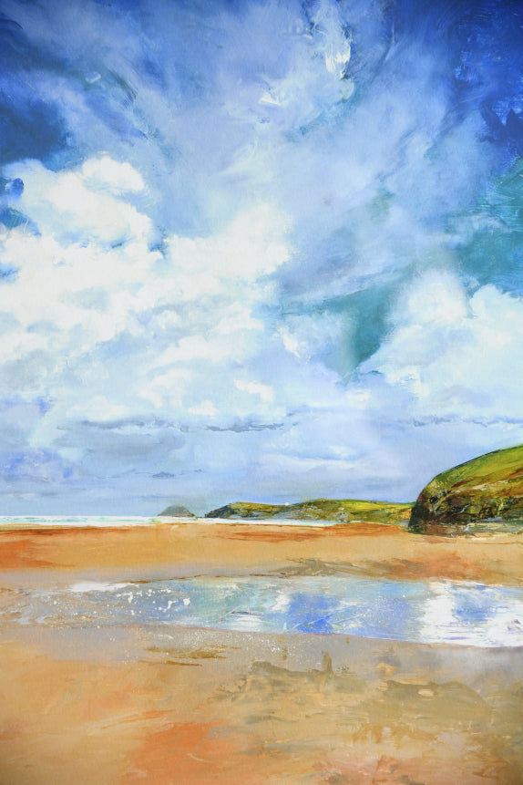 Sarah Eddy - Clouds Perranporth Framed Print