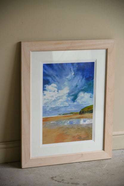 Sarah Eddy - Clouds Perranporth Framed Print