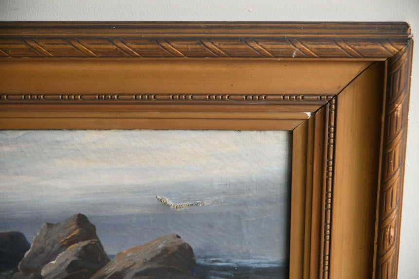 Dramatic Coastal Oil Painting