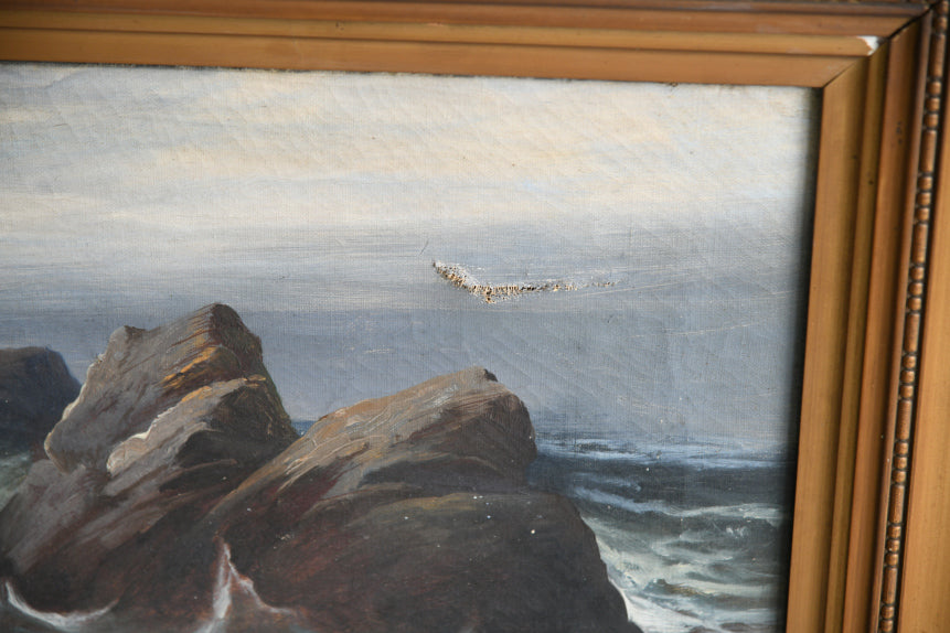 Dramatic Coastal Oil Painting